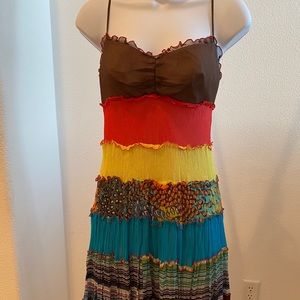 Boho strapless dress